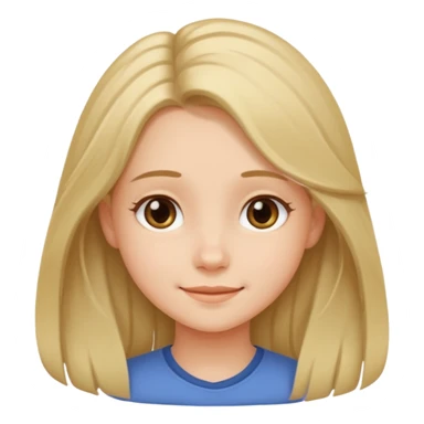 chica tranquila, cabello suelto sticker