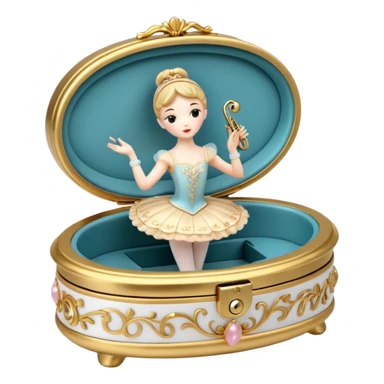 Ballerina Jewelry Music Box sticker