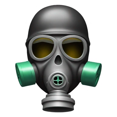 Skull with gas mask sticker