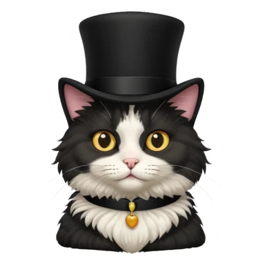 cat wearing a tophat sticker