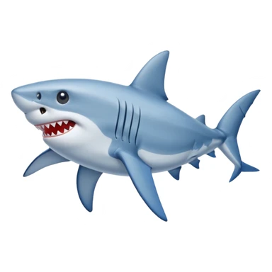 Shark with blue shoes on his fins sticker