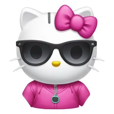 hello kitty with sunglasses  sticker