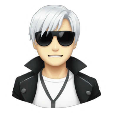 Ghoul ken kaneki from tokyo ghoul with black sunglasses sticker
