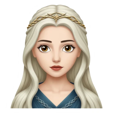 Hande Erçel as a lady from game of thrones from Starfall. Her eyes are gray. sticker
