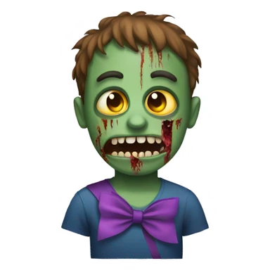 The zombie with the autism ribbon emoji sticker