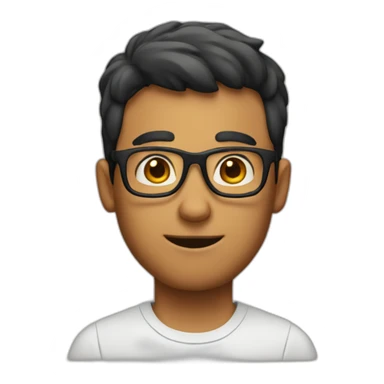 surprise guy with glasses sticker