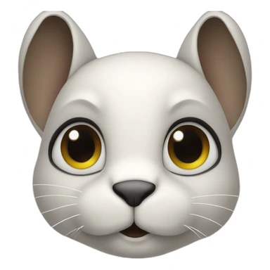 lapin avec les contours de yeux noir sticker
