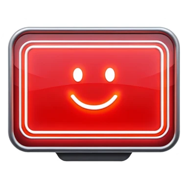 Neon Billboard + red product ad + glow reflection sticker