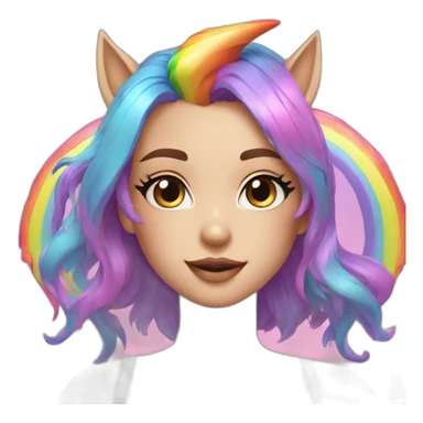 hot-catgirl-egirl-with-swim-suit-rainbow-unicorn sticker