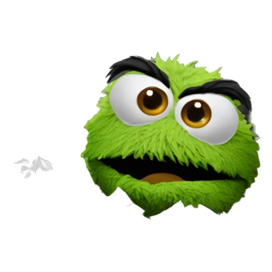 oscar the grouch inside metal trash can sticker