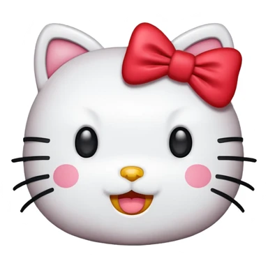 As un emoji de Hello Kitty sticker
