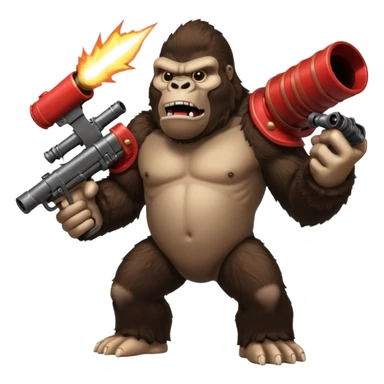 King Kong with Heavy's minigun from hit game TF2 sticker