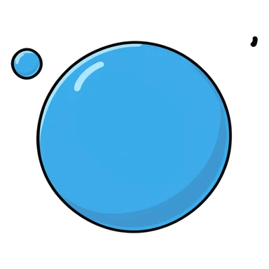 Blue ball bouncing across continents sticker