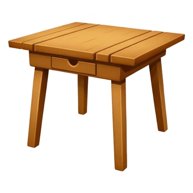 mesa de madera mesa de comedor, con cuatro patas hecha de madera sticker