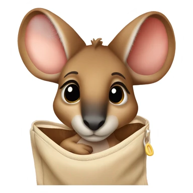 kangaroo with baby in its pouch sticker