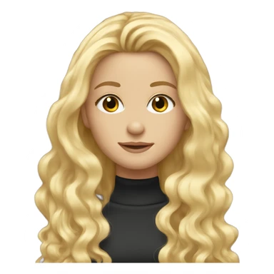 Long blonde hair and long eyelashes  sticker