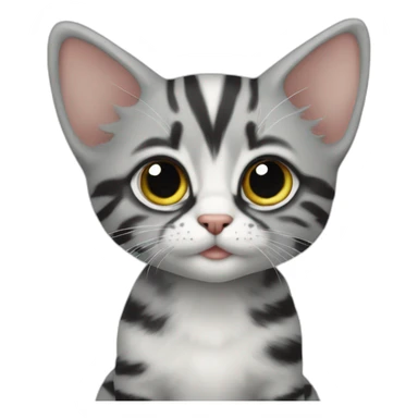 Chaton gris arlequin sticker