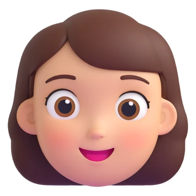 adorable girl character with round face, cheerful expression sticker