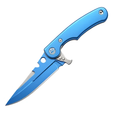 Foldable Pocket Knife blue sticker