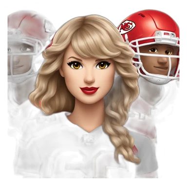 Taylor swift in Kansas City Chiefs jersey sticker