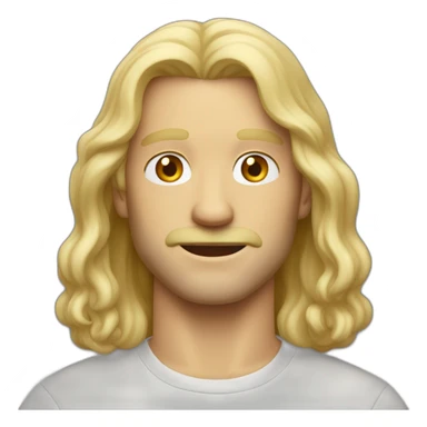 blonde long haired middle aged man ロン毛 sticker