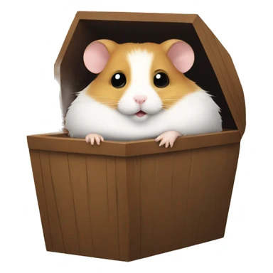 hamster in a coffin sticker