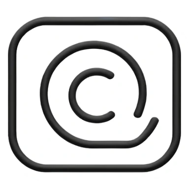 Minimalistic flat vector icon, iOS style, thin black contour on white sticker