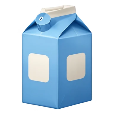 Blue milk carton sticker