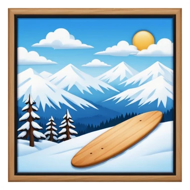 snow skies board sticker