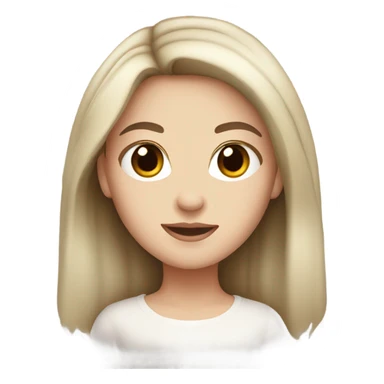 White girl with brown eyes and dark brown hair  sticker