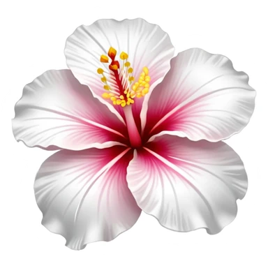 An white hibiscus emoji sticker