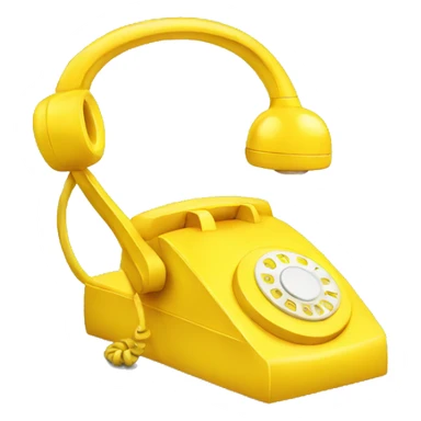 yellow phone sticker