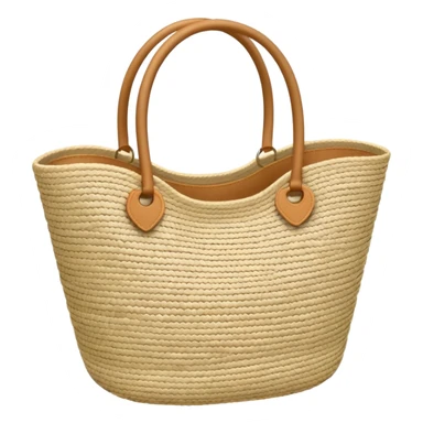 white straw beach bag sticker