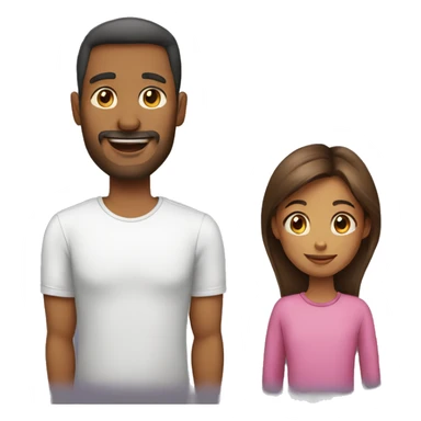 dad and daughter sticker