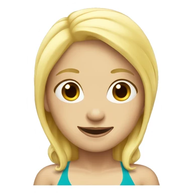blonde swimmer girl sticker