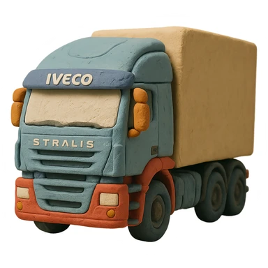 claymation style Iveco Stralis truck sticker