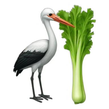 Celery stork sticker