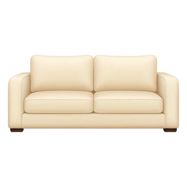 minimalist modern cream sofa with clean lines sticker