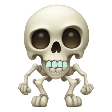 whatsapp skull with 2 Microsoft legs sticker