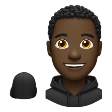 Black-dude-smiling-with-black-hoodie sticker