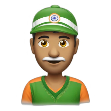 Indian Cricket fan sticker