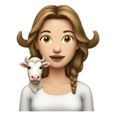 Femme se transforme en vache sticker