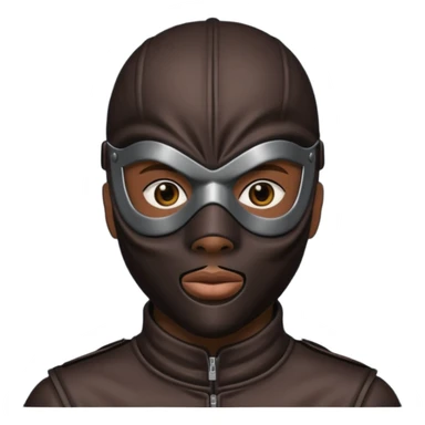 bdsm slave leather mask fullhead sticker