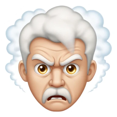 Very angry man with steam coming out of his ears sticker