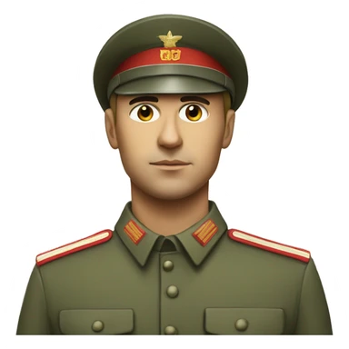 realistic ussr soldier serious with military takes sticker