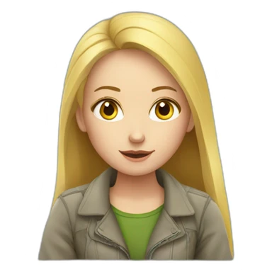 russian-girl-solving-computer-problem sticker