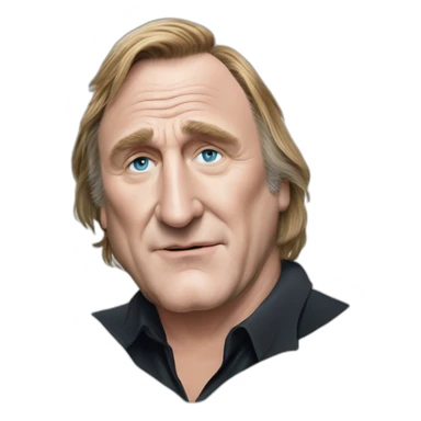 Gerard depardieu with ricard sticker