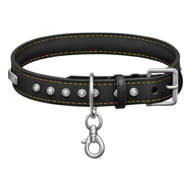 Leash – black collar with leash hanging sticker