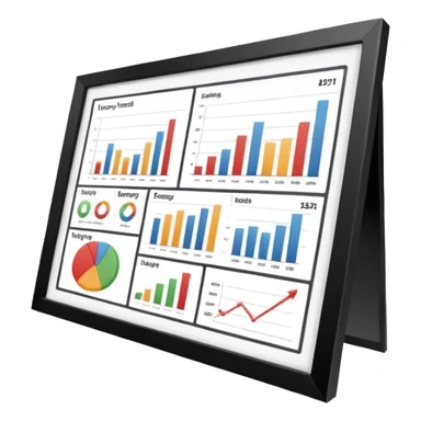 business strategy bord white sticker