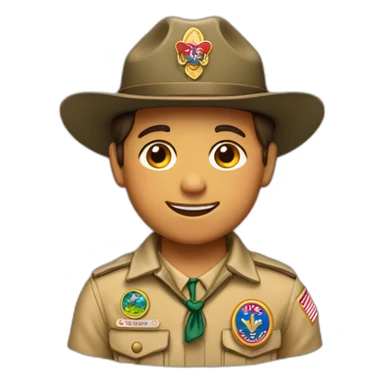boy scout badge 1 year sticker